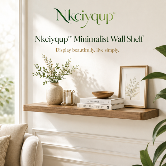 Nkciyqup™ Minimalist Wall Shelf – Floating, Modern Storage Solution